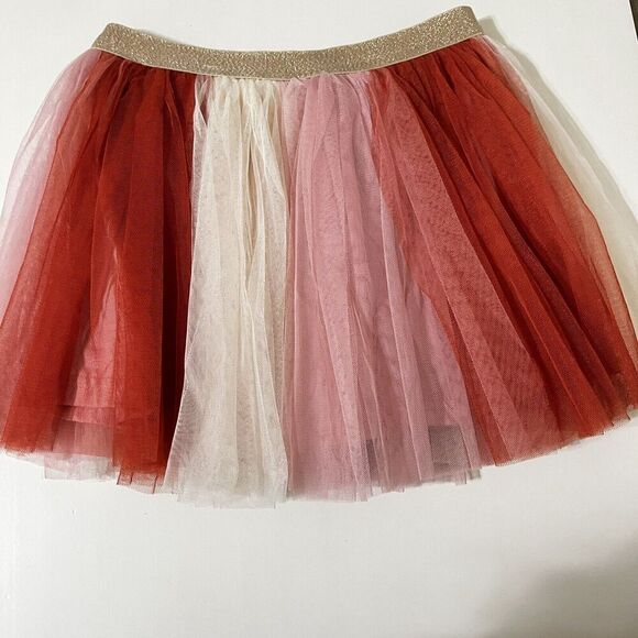 Sweet Wink Rose Fairy Tutu Tulle Skirt Fall Pink Orange Girls Size 6-8 years - Picture 6 of 11